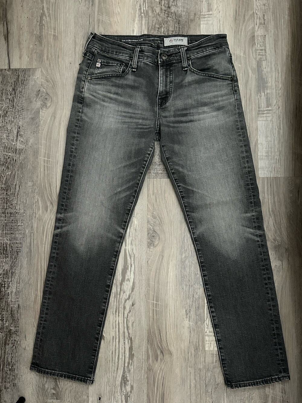 AG Adriano Goldschmied Ex-Boyfriend Slim Jeans Women's Size 26 Gray Mid Rise